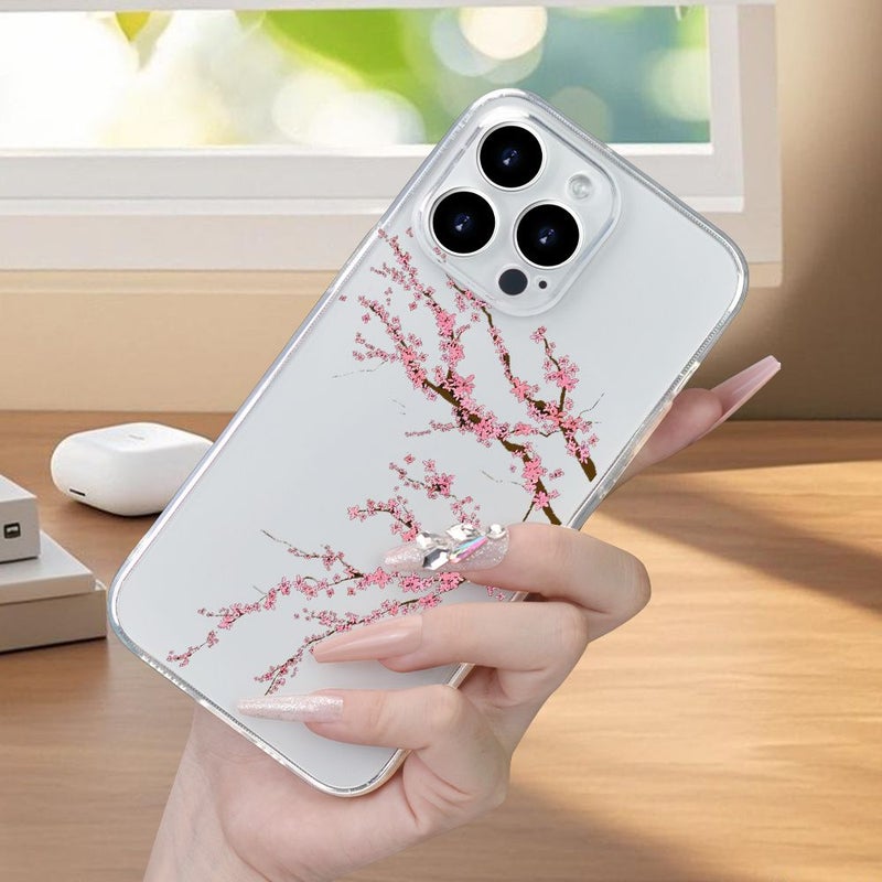 Phone Case 1pc Mixed Color 1 Chinese Elegant Plum Branch Pattern Protective Cover TPU Anti Fall Shockproof Phone Case Compatible With Apple Iphone 11 Pro - Image 3