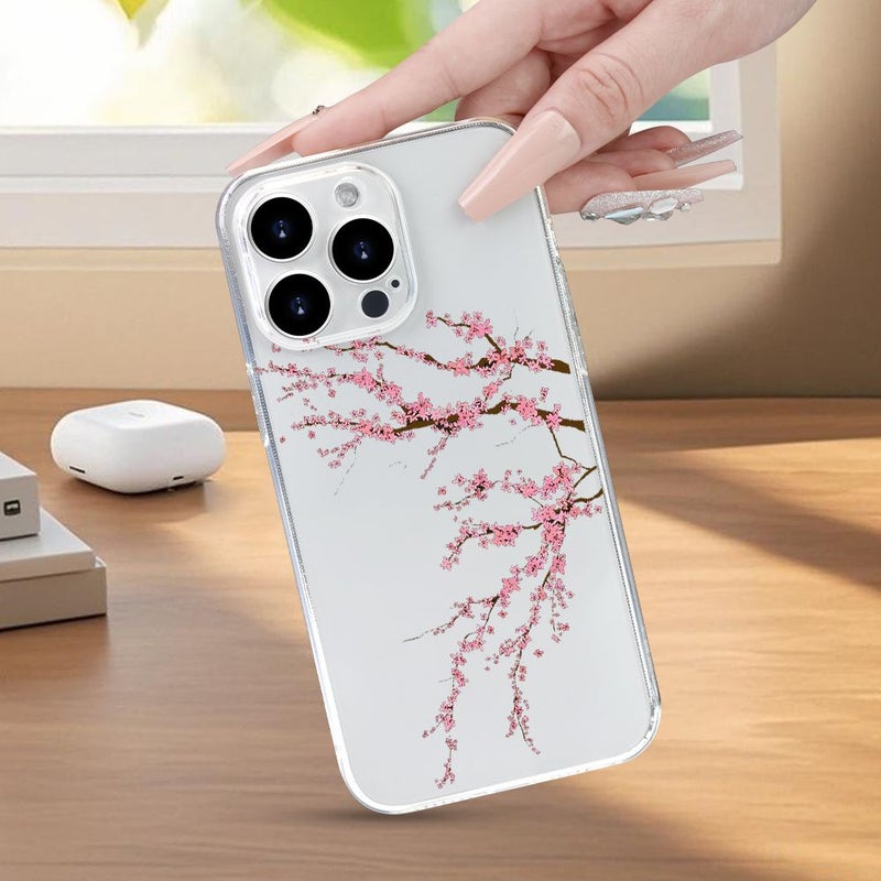 Phone Case 1pc Mixed Color 1 Chinese Elegant Plum Branch Pattern Protective Cover TPU Anti Fall Shockproof Phone Case Compatible With Apple Iphone 11 Pro - Image 1