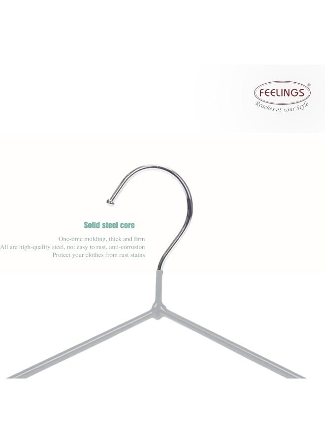 Feelings Metal Hanger PVC Coated Grey 12Pcs Set 40Cm - Image 5