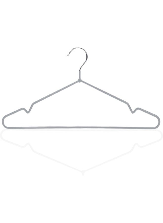 Feelings Metal Hanger PVC Coated Grey 12Pcs Set 40Cm - Image 1
