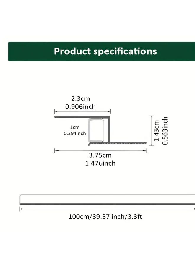 10Pcs 3.3Ft 1M LED Channel Corner Shade Stitch Aluminum Profile Spray White For LED Strip Light Ceiling Suspension - Image 3