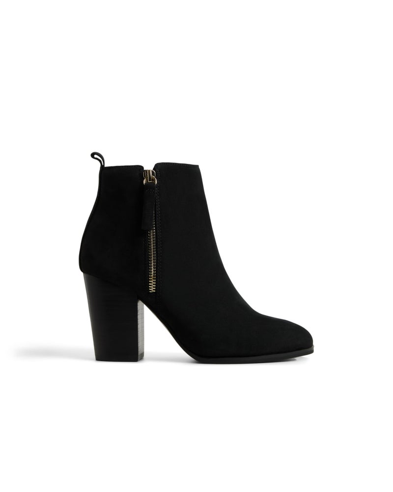 ALDO Women's Noemieflex Block Heel Ankle Boot, Black Suede, 8 - Image 2