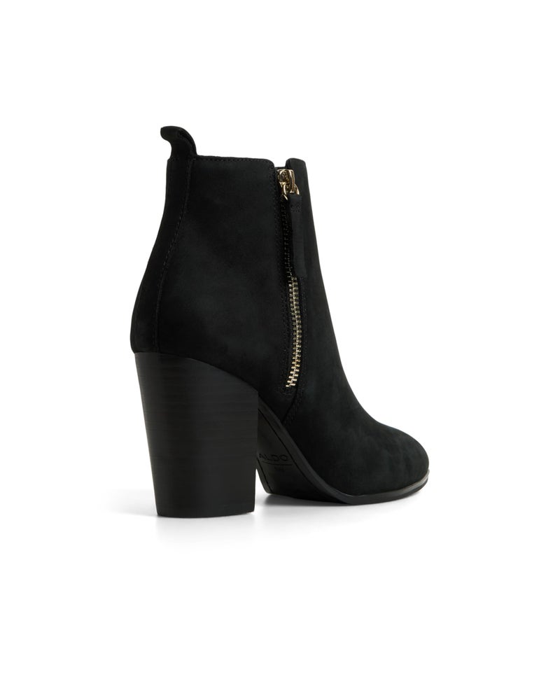 ALDO Women's Noemieflex Block Heel Ankle Boot, Black Suede, 8 - Image 4