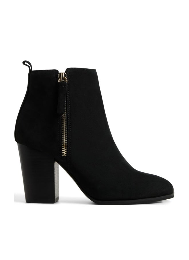 ALDO Women's Noemieflex Block Heel Ankle Boot, Black Suede, 8 - Image 1