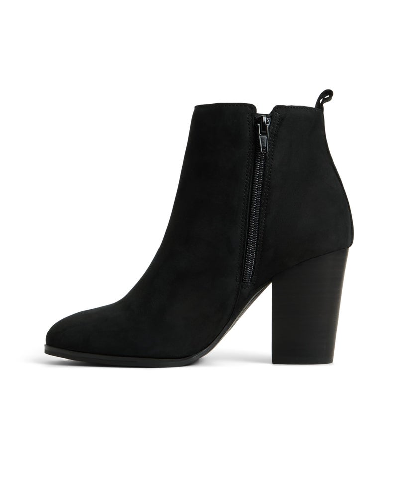 ALDO Women's Noemieflex Block Heel Ankle Boot, Black Suede, 8 - Image 5