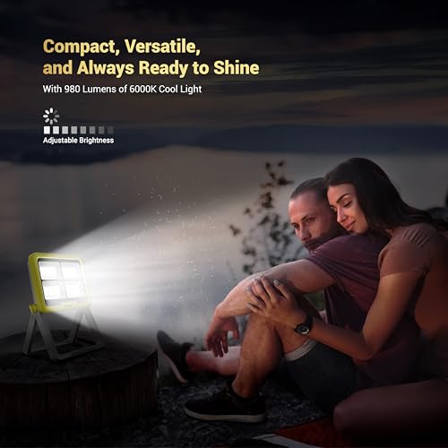 Dylect® Luxe Solar Camping Light – Portable LED for Camping, Hiking & Outdoor Use |2 in 1 Charging- Solar & USB Type-C 220v, Power Bank & Hazard Lighting| IP64 Waterproof| ABS Built (Green) - Image 2