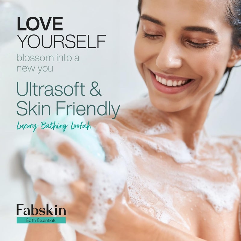 Fabskin ليفة للاستحمام وفرشاة تدليك فروة الرأس للرجال والنساء | وردي - Image 2