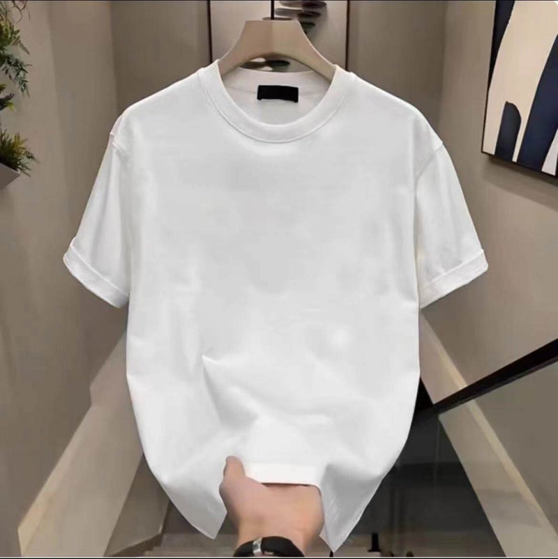 summer ins trendy short-sleeved t-shirt men's versatile loose round-neck American style ruffian handsome half-sleeved couple new top - Image 2