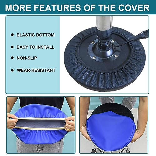 Bifaunvogel Round Bar Stool Covers Set of 2 Waterproof PU Faux Leather, 16 Inch Coffee - Image 5