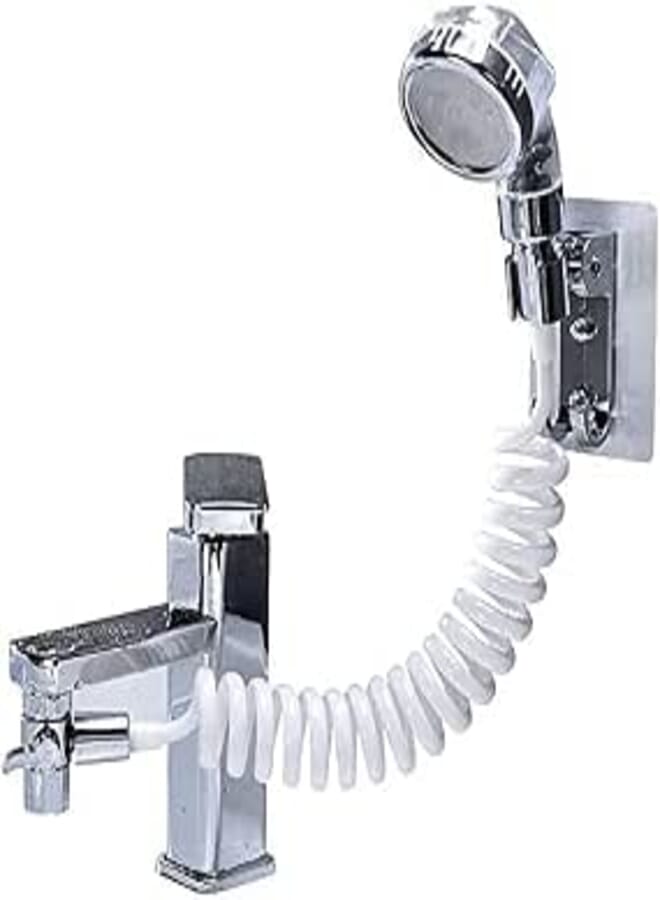 Handheld Shower Set, Shampoo Pet Shower, Bathroom Faucet Handheld Shower Head External Sink Hose Sprayer Rinse Kit, Bathroom Practical Cleaning, with Universal Adapter