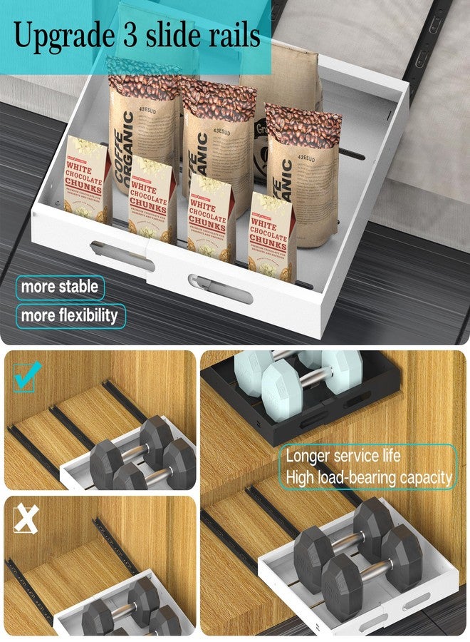 STORKING Expandable Pull Out Cabinet Organizer 21" Deep, Adhesive Pull Out Drawers For Cabinets 12.6"W - 20.5"W, No Drill Pull Out Cabinet Organizer Expandable, Expandablet Drawer For Kitchen, Pantry, Bathroom - Image 5