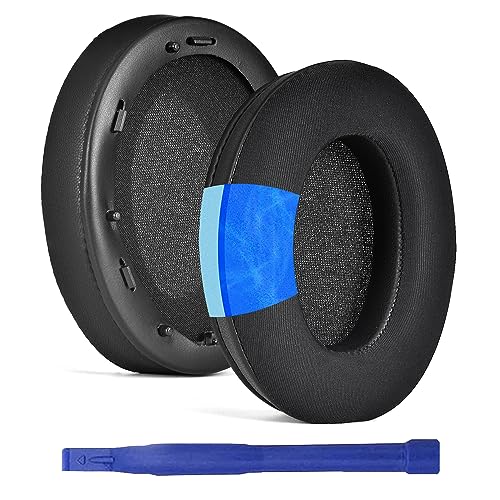 Adhiper وسائد أذن بديلة من Adhiper لسماعات Sony WH-1000XM3 (WH1000XM3) لإلغاء الضوضاء، وسائد مبردة مطورة من جل التبريد مع جلد بروتيني أنعم، عزل الضوضاء مع رغوة الذاكرة (أسود) - Image 1