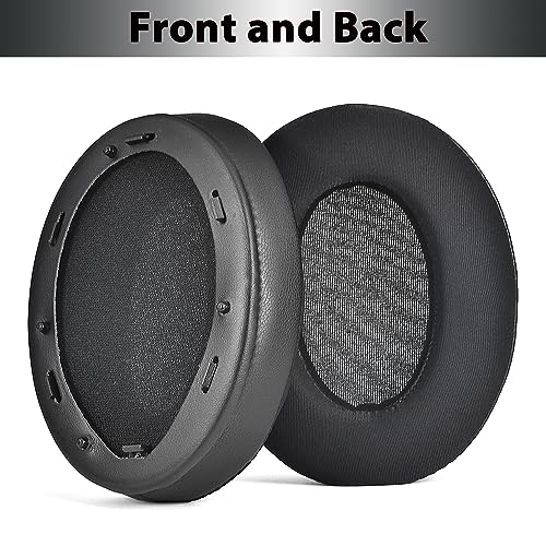 Adhiper وسائد أذن بديلة من Adhiper لسماعات Sony WH-1000XM3 (WH1000XM3) لإلغاء الضوضاء، وسائد مبردة مطورة من جل التبريد مع جلد بروتيني أنعم، عزل الضوضاء مع رغوة الذاكرة (أسود) - Image 5