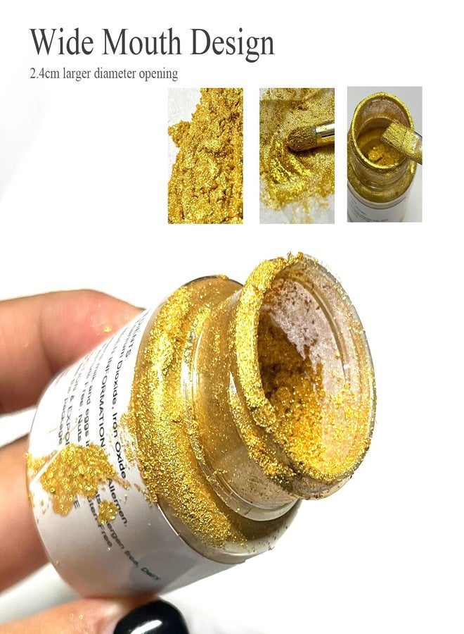 Colaele 15g Edible Gold Luster Dust for Drinks Cake Decorating – Colaele Gold Shimmering Edible Glitter Dust for Chocolates, Metallic Food Coloring Powder for Edible Glitter for Cocktails, No Gluten,Vegan - Image 2