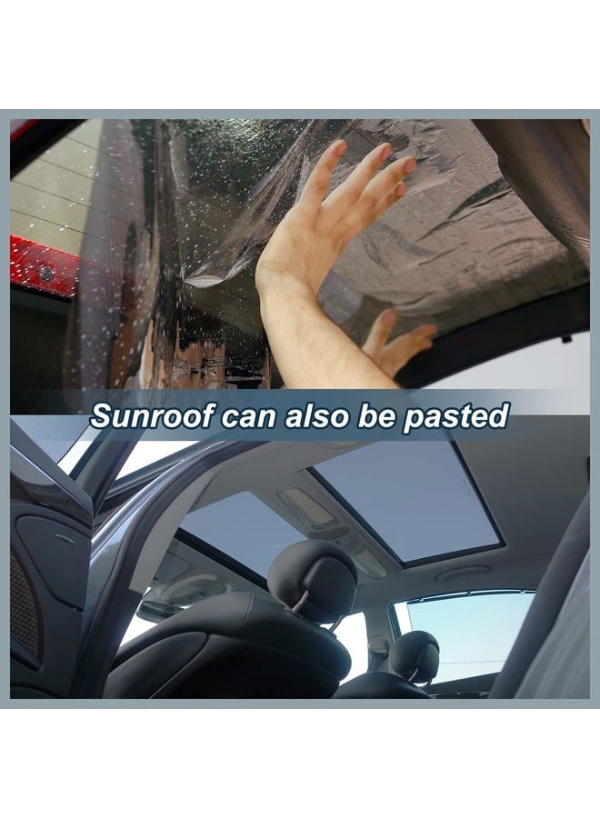 TOYOCO Window Tint Film for Cars, Car Window Tint Window Privacy Film, Car Shade Front Windshield, Heat & UV Block and Scratch Resistant, Blackout Window Film Auto Car Windshield Sun Shade Roll - Image 4