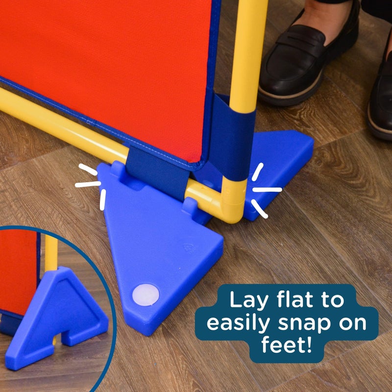 Children's Factory Replacement Cantilever Support Legs, Plastic Support Feet Compatible with PlayPanel Room Dividers, Blue - Image 5