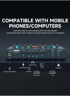 X3 Live Sound Card Audio Mixer نظام الصوت الاحترافي لبطاقة الصوت، خلاط صوت ذكي قابل للتعديل مع لوحة مزج بلوتوث باللون الأسود - pzsku/ZCE0E82722E6FF6943B84Z/45/_/1721902541/1075e9e0-f0fa-4289-9a3b-5e4c5b0723f4