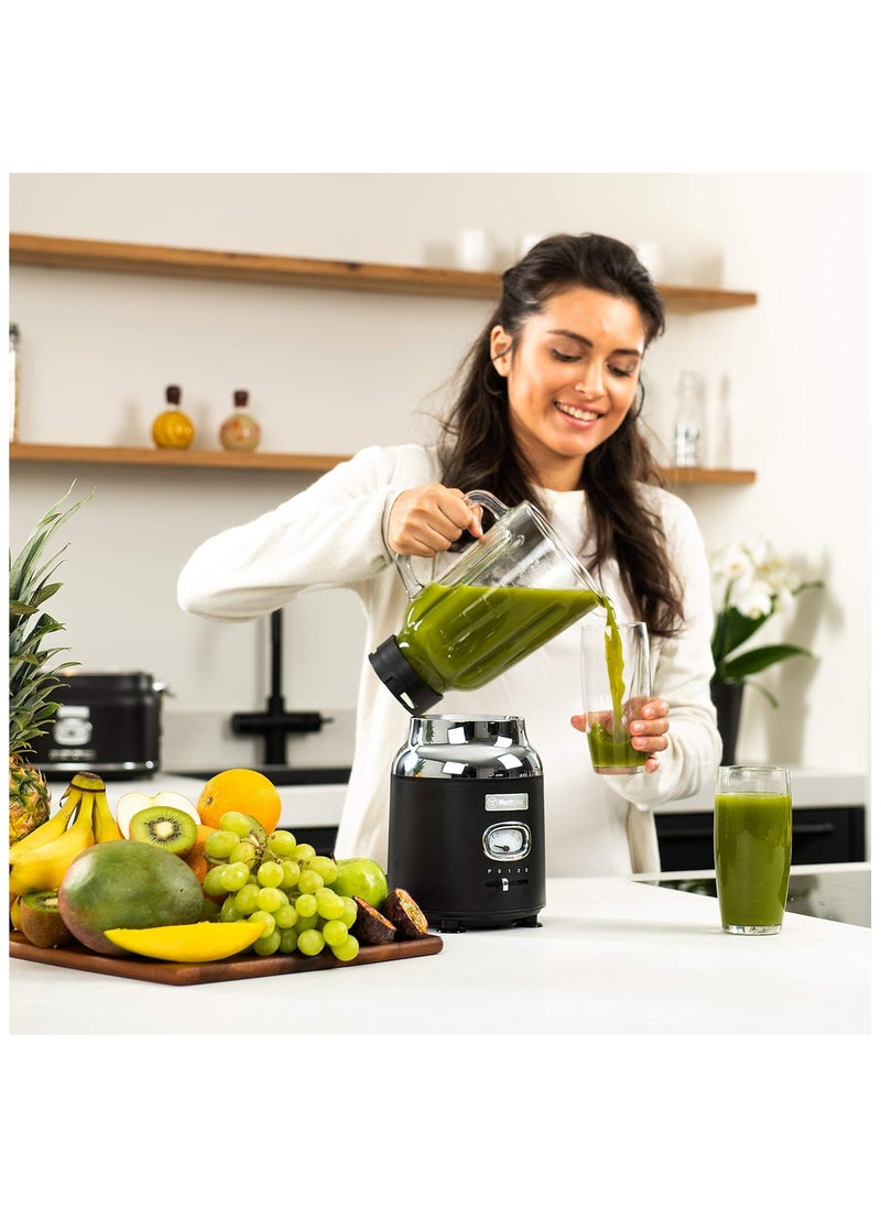 Westinghouse - 1.5L Retro Series Table Blender - Black| Powerful 1.5L Capacity Blender for Smoothies Shakes And More - Image 1