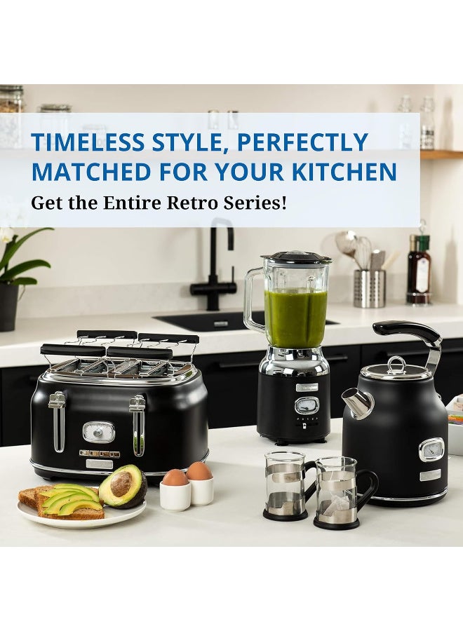 Westinghouse Westinghouse USA Retro Food Blender – 600W, 1.5L Glass Jug, Black | 3-Speed + Pulse Function | Smoothie & Soup Maker (UAE Version) - 2 Years Warranty - Image 5