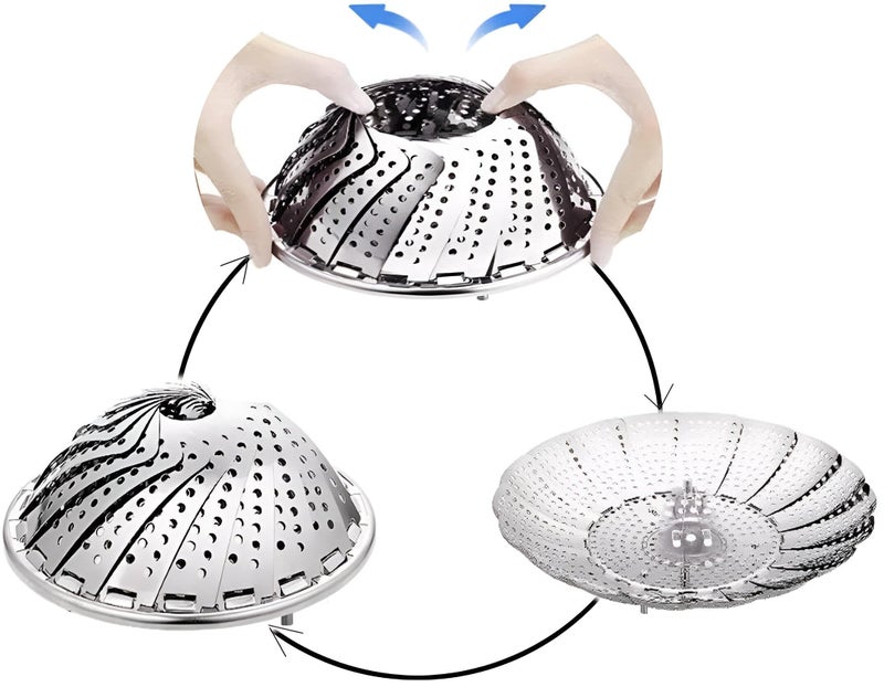 Steam Cooking Pot-Stainless Steel Folding Basket for Healthy Cooking and Multi-Way Cooking - Image 5