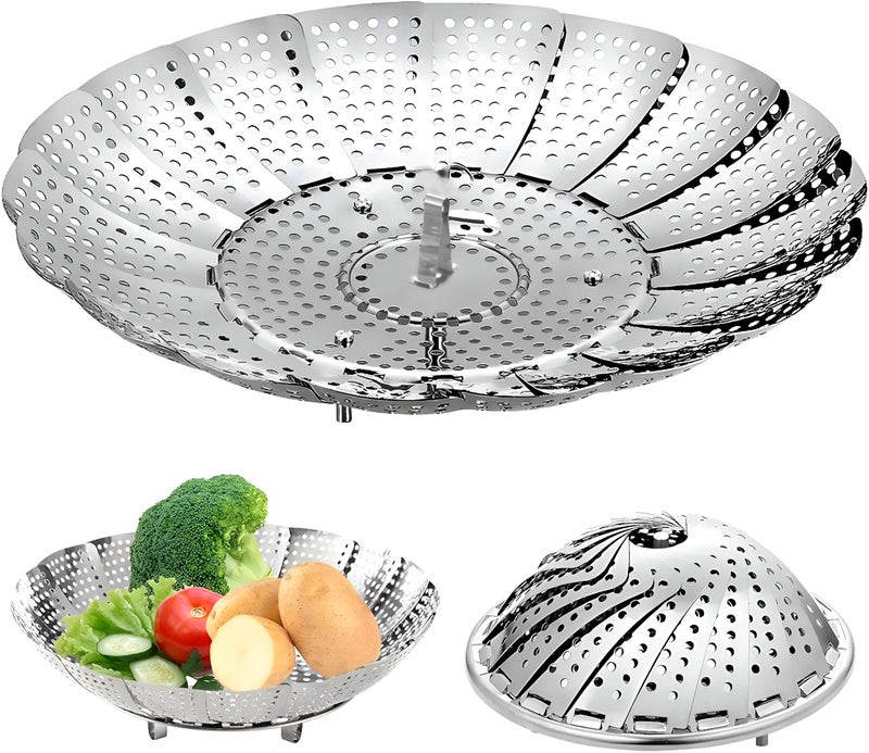 Steam Cooking Pot-Stainless Steel Folding Basket for Healthy Cooking and Multi-Way Cooking - Image 3