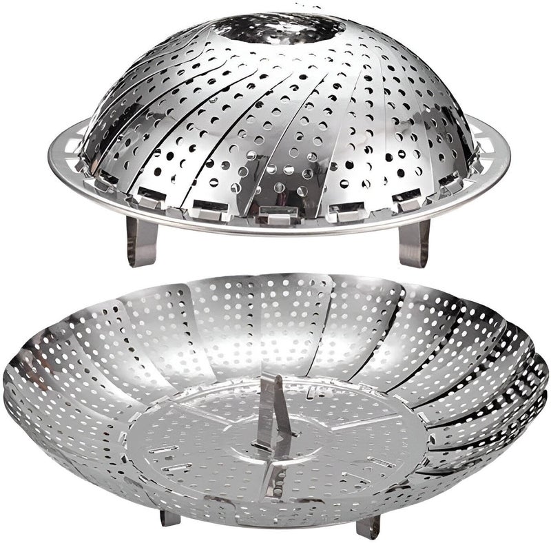 Steam Cooking Pot-Stainless Steel Folding Basket for Healthy Cooking and Multi-Way Cooking - Image 2