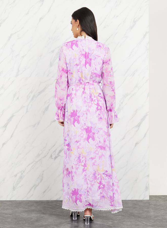 Take Two Floral Chiffon Dress  - Image 4