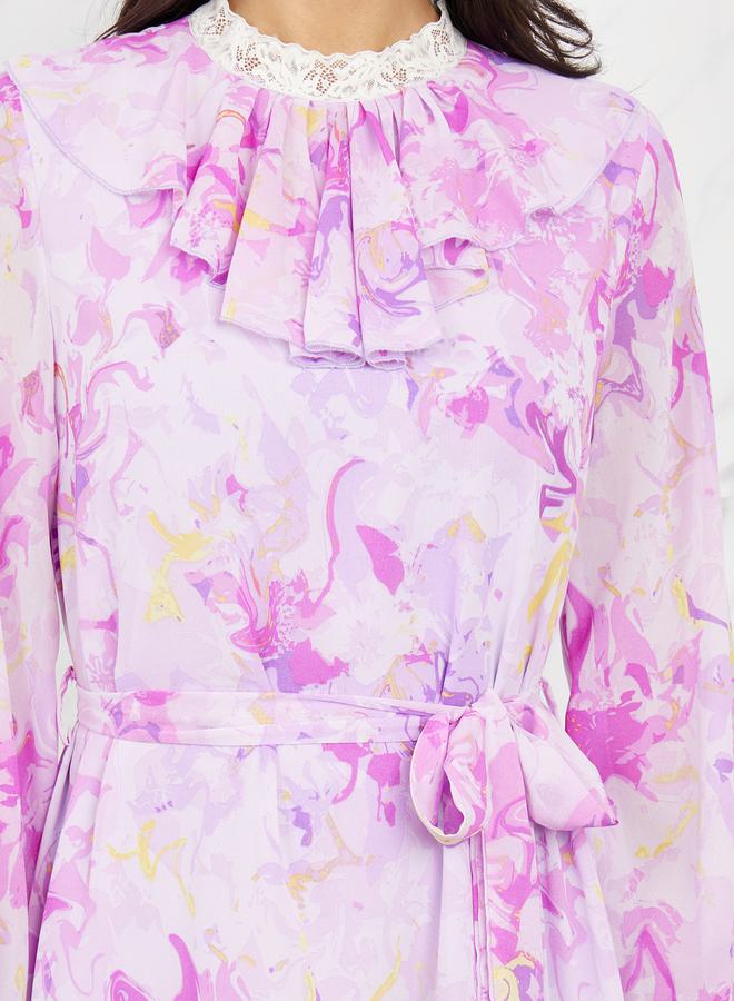 Take Two Floral Chiffon Dress  - Image 3