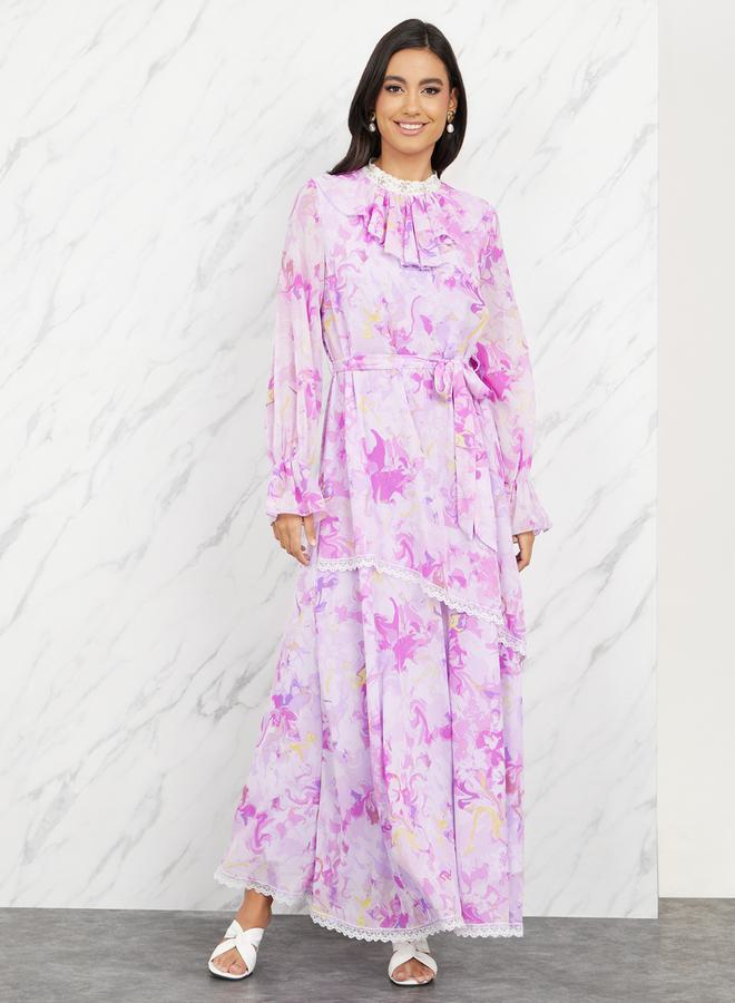 Take Two Floral Chiffon Dress  - Image 1