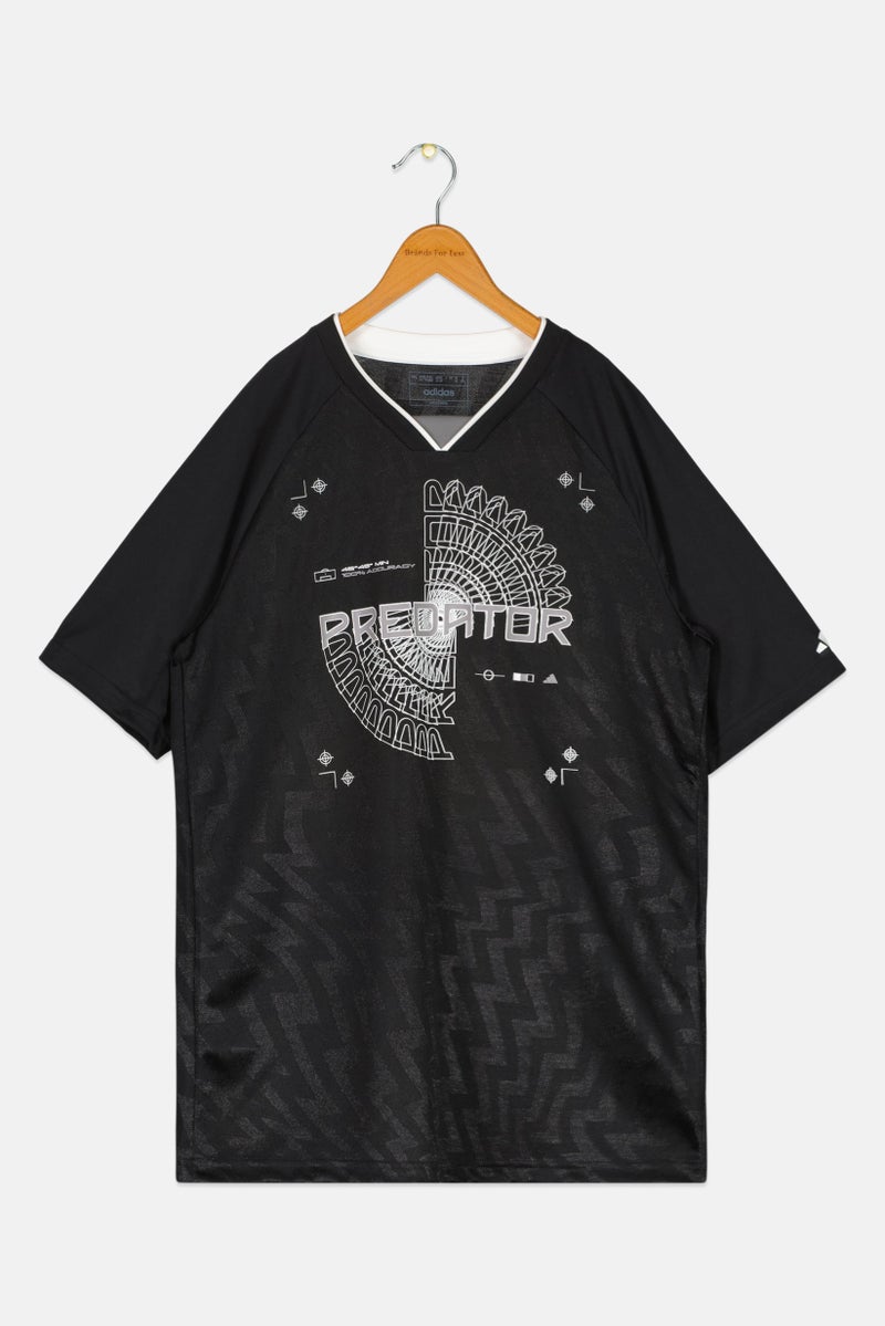 Adidas Kids Boy Sportswear Fit Graphic print Long Sleeve Outdoor T-Shirt, Black - Image 2