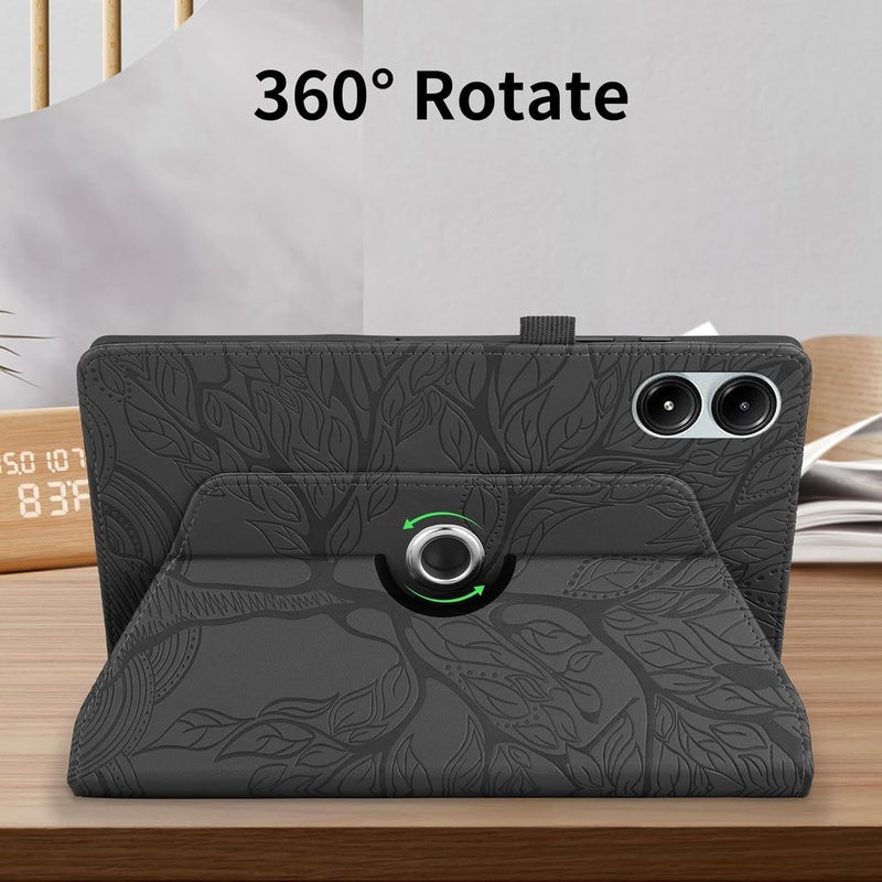 Excefore Rotating Case For Xiaomi Redmi Pad Pro 12.1 Inch, 2024 Pu Leather Tablet Case With 360 Degree Rotating Stand, Black Tree Design, Protective Cover For Xiaomi Redmi Pad Pro 12.1 - Image 2