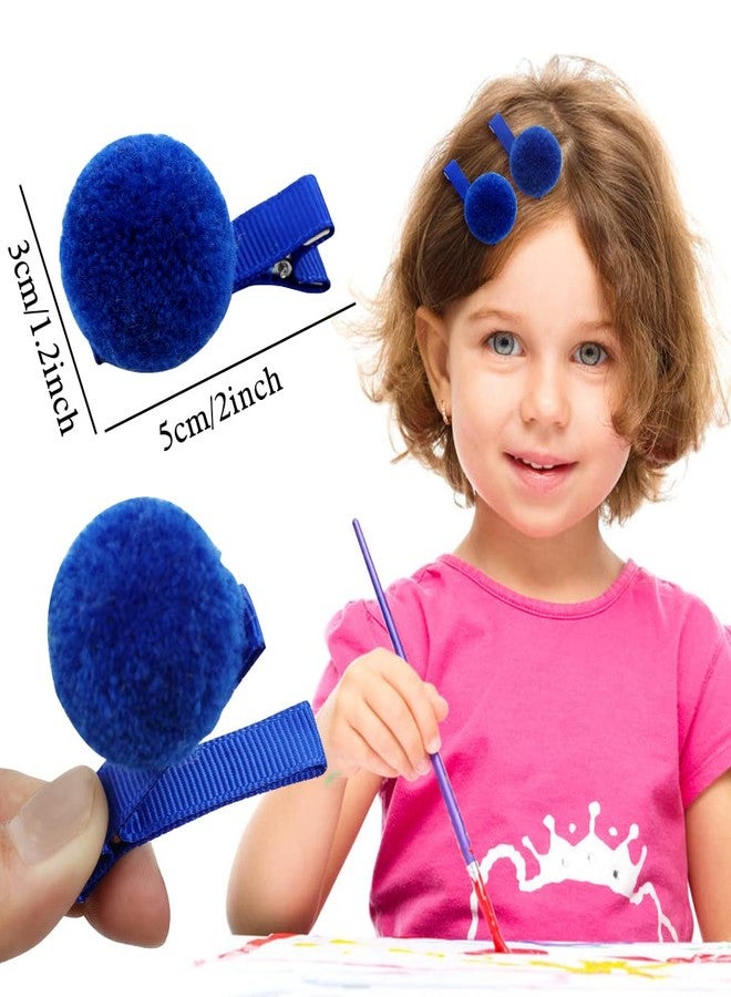 Cinaci Hair Clips, 24 Pack 1.2 Inch Candy Colorful Pom Pom Alligator Hair Clips with Small Cute Puffy Fuzzy Pompoms, Hair Accessories for Baby Girl Infant Toddler Kids - Image 5