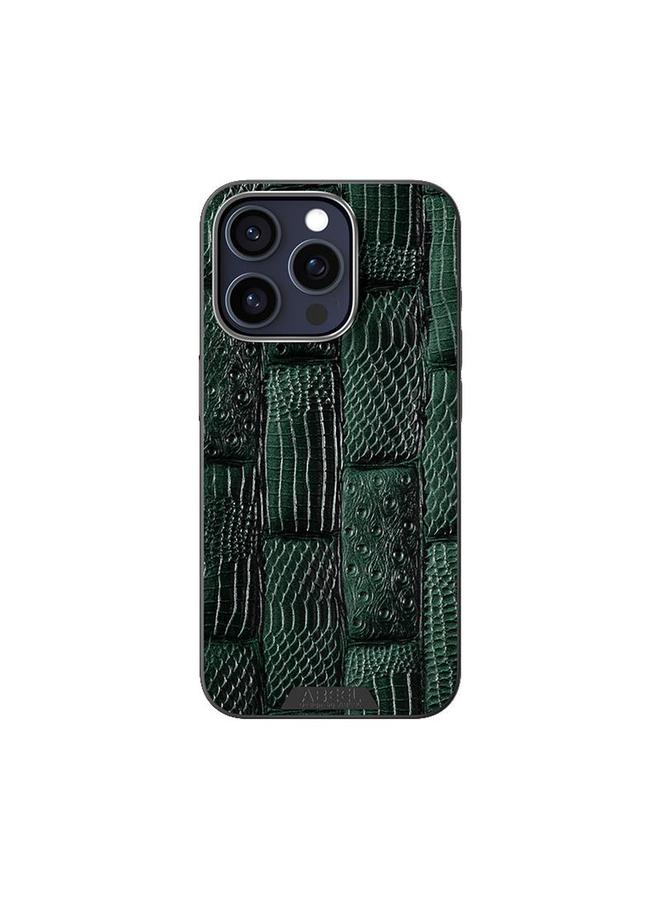 S-TOP Case For iPhone 14 Pro Max ABEEL Beast Pattern 6D Micro-Embossed MagSafe Genuine Leather Phone Case - Image 2