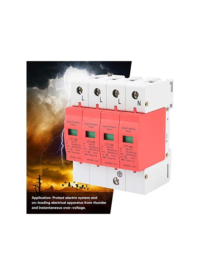 promass 4P Arrester Device 30kA-65kA 385V 3-Phase 4-Wire House Protector Protective Low-voltage Arrester Device - Image 2