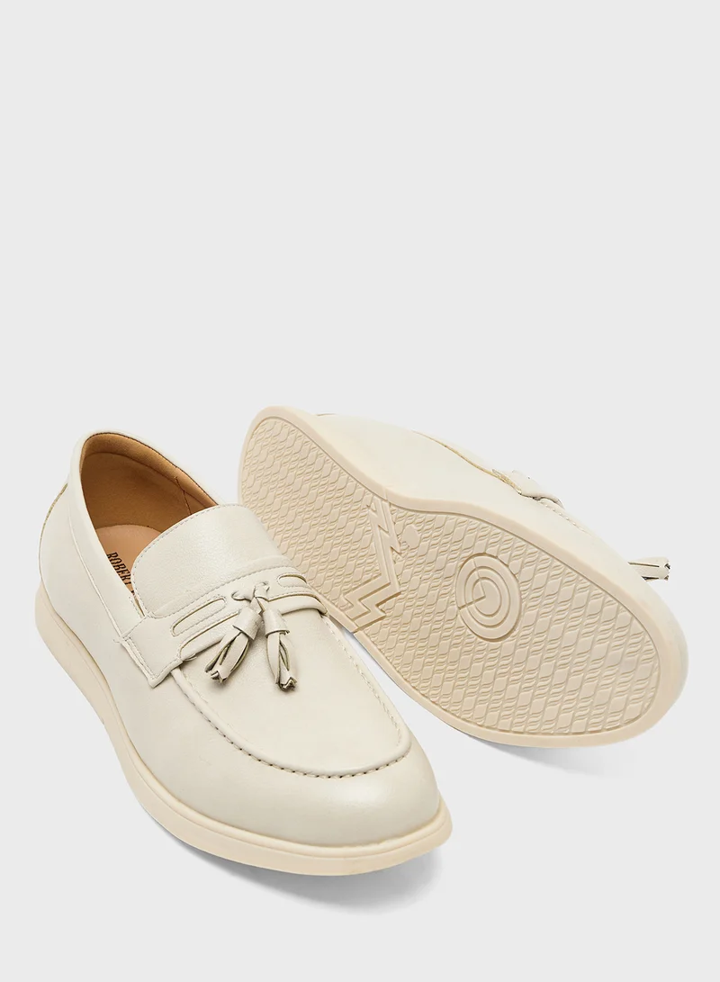 Robert Wood Tassel Detail Smart Casual Slip Ons