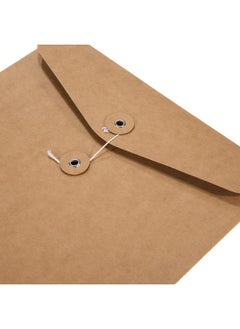 PATIKIL String File Folders 10 Pack A4 Size Document Letter Organizer Holder Filing Envelopes Jacket For Office Brown  - Image 4