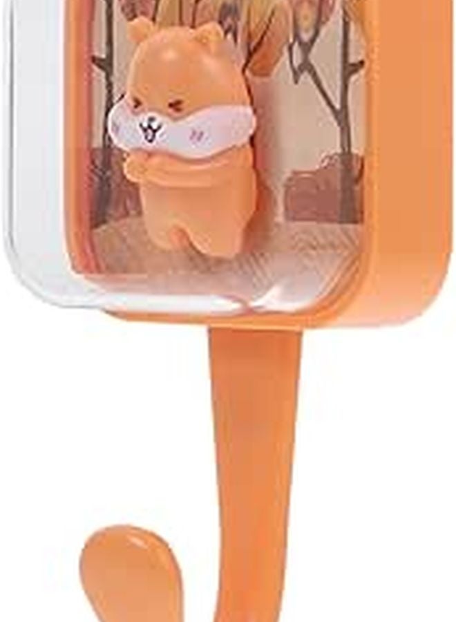 Squirrel Design Adhesive Wall Hooks For Keys Bags Coats No Drill Bedroom Dorm Organization - Image 1