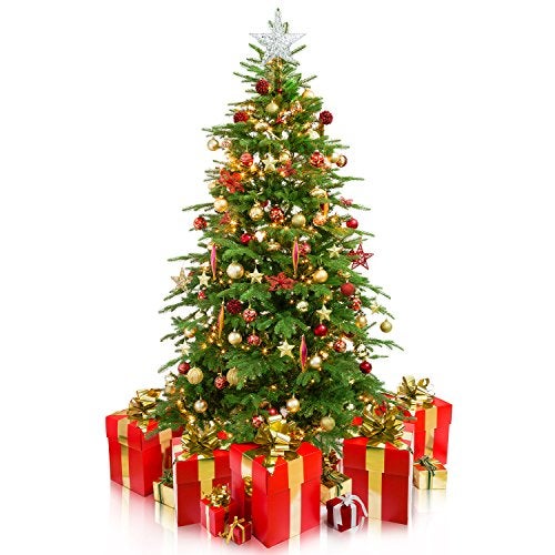 Resinta 8 Inch Metal Glittered Christmas Tree Topper Hallow Wire Star Topper for Christmas Tree Ornament (Silver) - Image 3