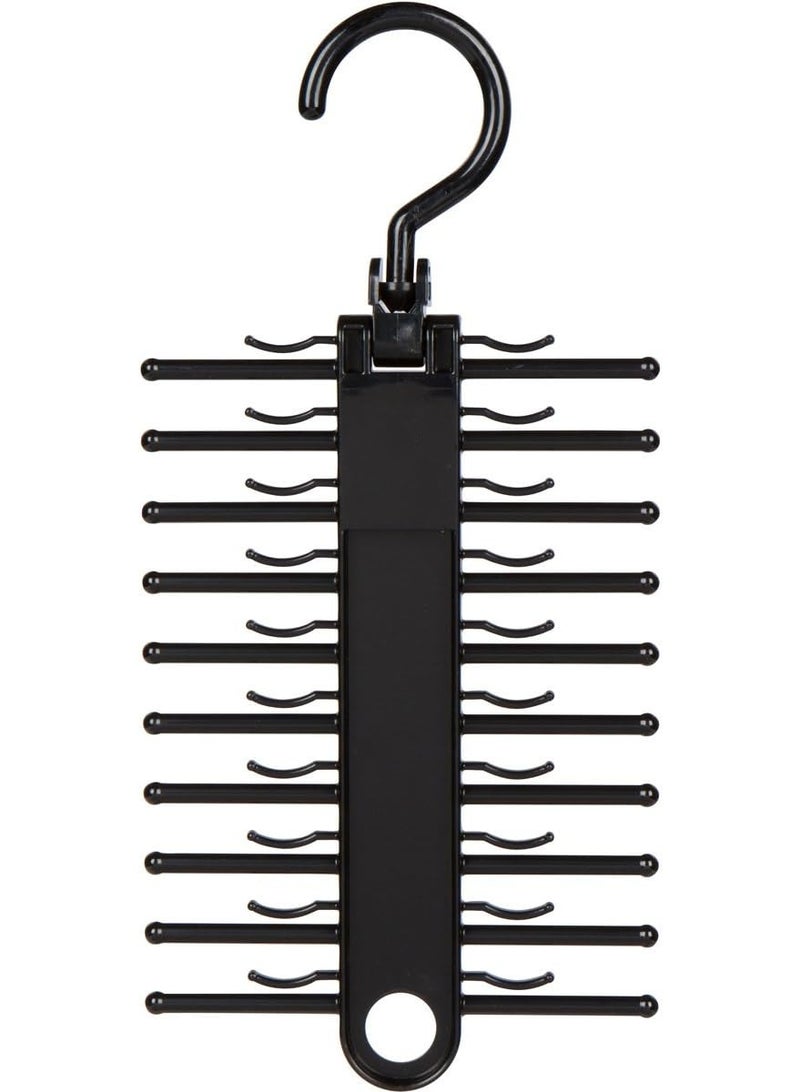 2-Pack Black Tie Rack, Organizer, Hanger, Holder - Affordable Tie - Image 2