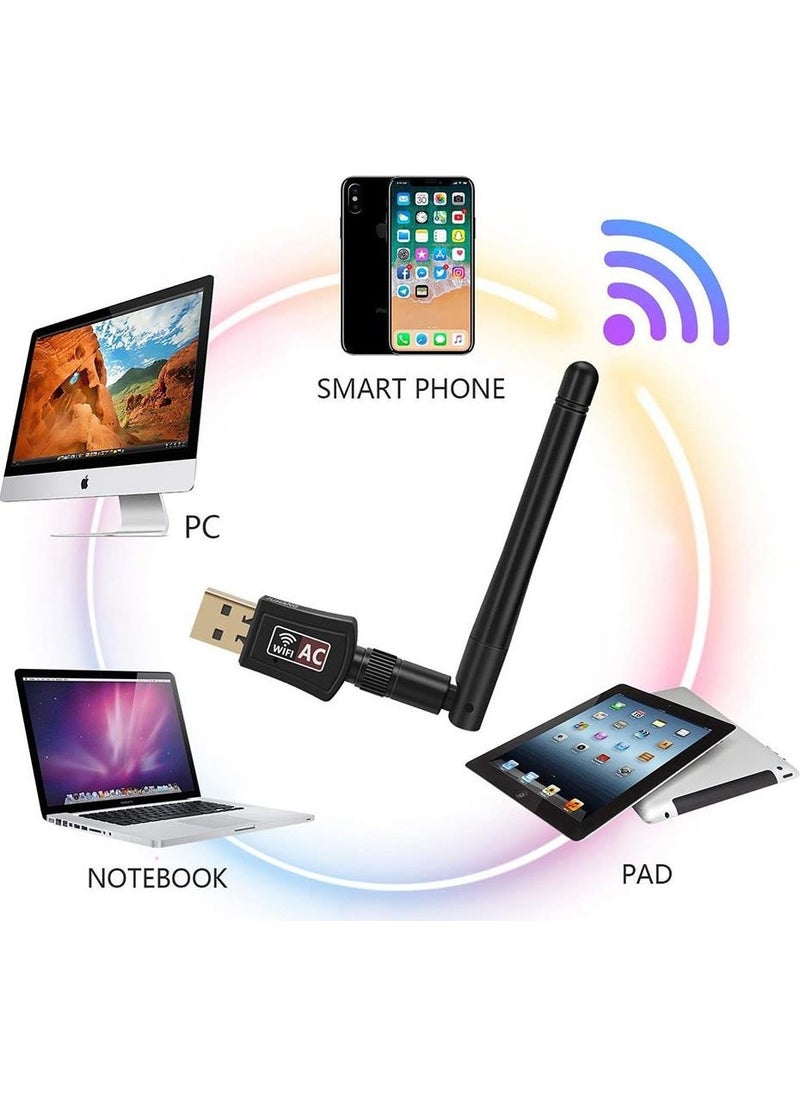 Juo - DB600AC Dual Band 600MBPS USB Wifi Wireless Receiver Network Adapter - Image 1