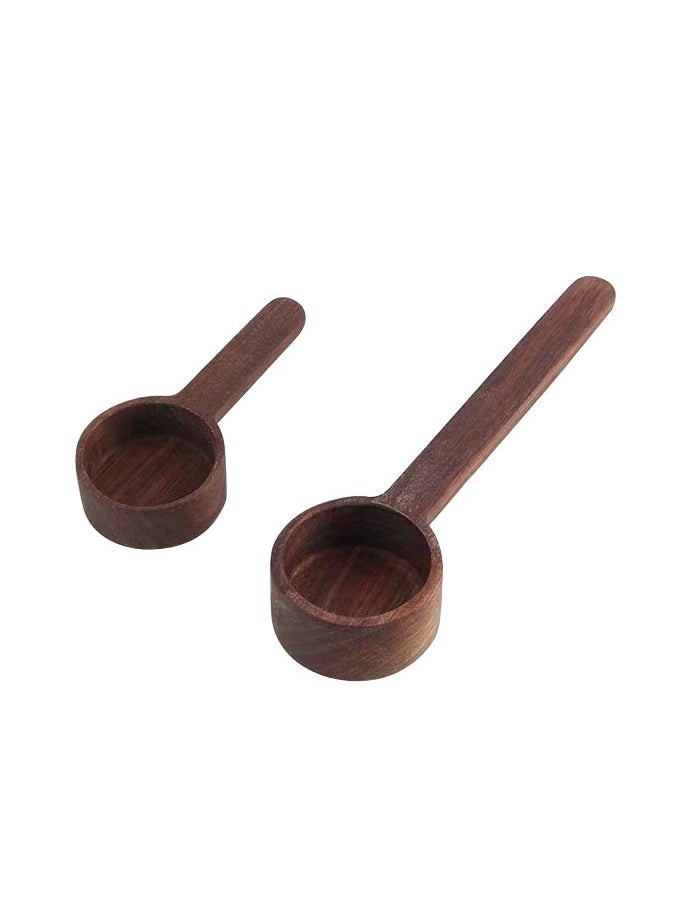 Generic 2 PCS Wooden Measuring Coffee Scoop Set  - Image 1