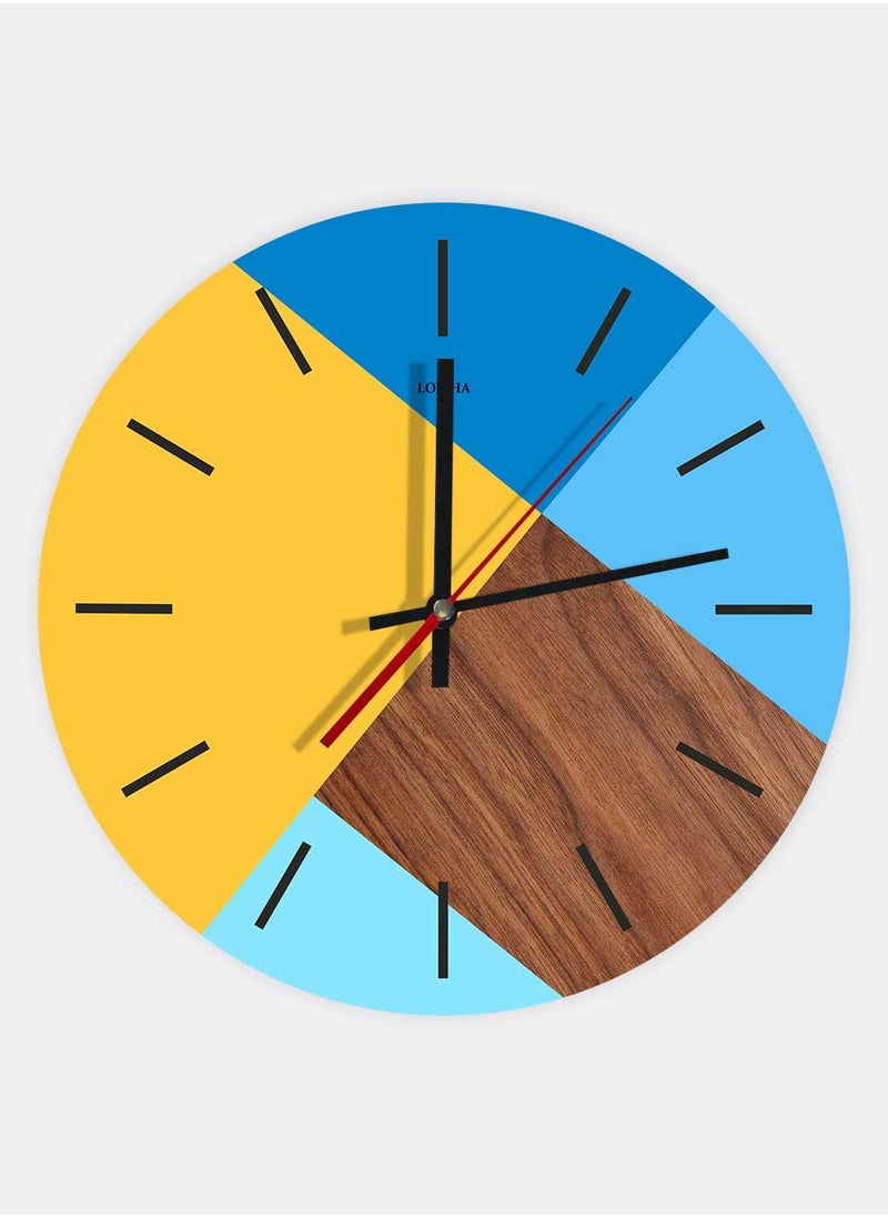 LOWHA Acrylic Battery Operated Wall Clock with Various Colors Design, For Home, Living Room, Office, Decor  - Image 1