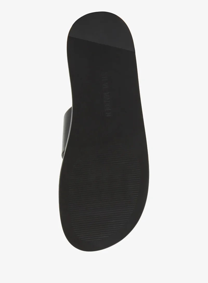 STEVE MADDEN BLACK LEATHER Leon Casual Sandals for Men | Best Price UAE
