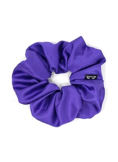 Jumbo Oversized XL Satin Scrunchies for Women Girls Frizz Prevention Sleep Hair Holder Large Elastic Ties Band for Ponytail Bun Hair Ties for Breakage Prevention Purple