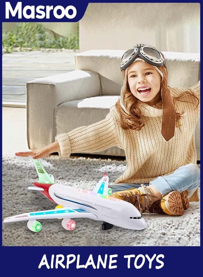 Masroo Airplane Toys for Kids, Bump and Go Action, Toddler Toy Plane with LED Flashing Lights and Sounds for Boys & Girls 3-12 Years Old - Image 5