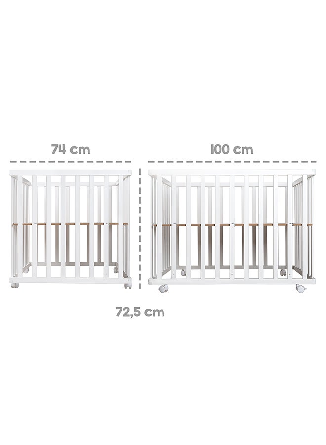 Roba Wooden Folding Playpen, Two-Tone, 74 X 100 CM - Image 4