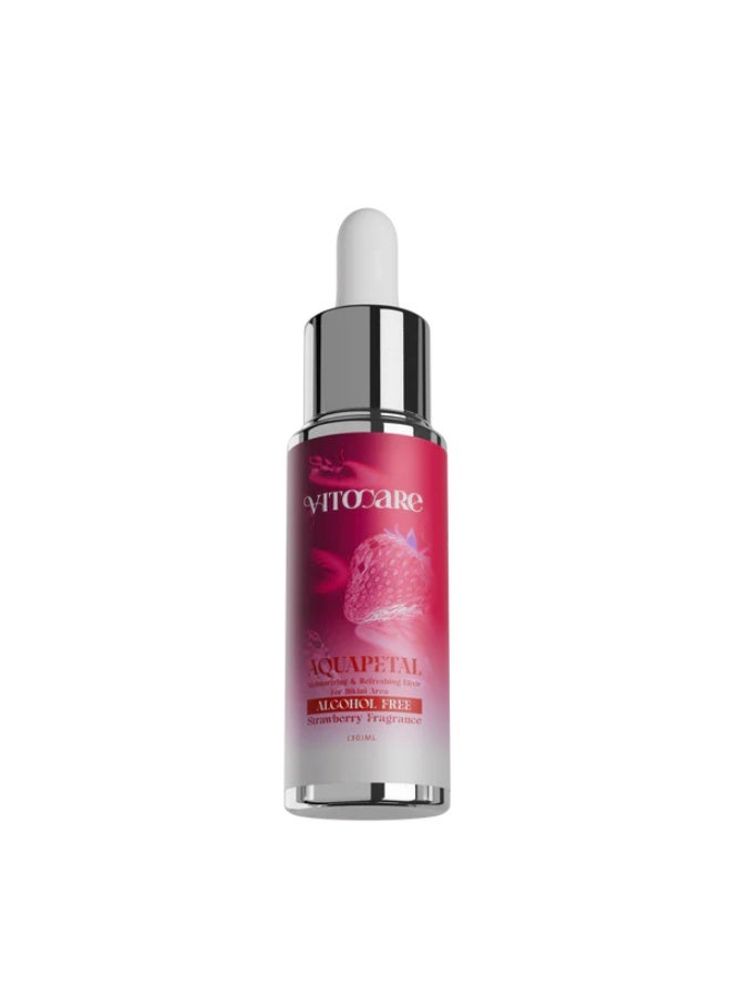 VITOCARE AquaPetal Bikini Serum – Natural Strawberry Scent | Gentle Moisturizing Serum for External Sensitive Skin | 30ml - Image 1