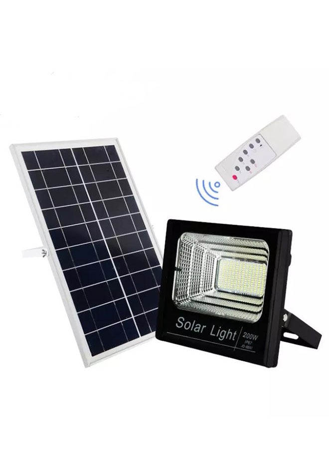 Black Solar LED Flood Light with Remote Control 295x365mm - Image 2