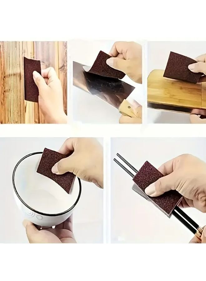 7pcs Diamond Sand Sponges For Rust Removal Kitchen Cleaning Scrubbing Pads - Image 2