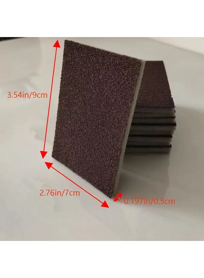 7pcs Diamond Sand Sponges For Rust Removal Kitchen Cleaning Scrubbing Pads - Image 4